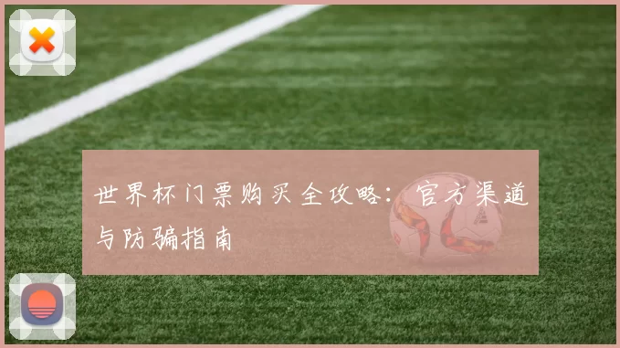 世界杯门票购买全攻略：官方渠道与防骗指南