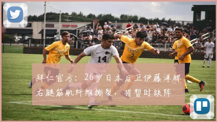 拜仁官方:26岁日本后卫伊藤洋辉右腿筋肌纤维撕裂,将暂时缺阵